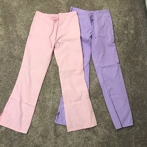 Set of 2 Cherokee XXS Drawstring flare scrub pants